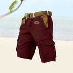 Men's cargo shorts relaxed fit with multi-pocket design, lightweight summer shorts