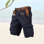 Men's cargo shorts relaxed fit with multi-pocket design, lightweight summer shorts