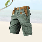 Men's cargo shorts relaxed fit with multi-pocket design, lightweight summer shorts