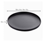 Melamine dinnerware set 16-piece farm style raised edge in gray, black and green