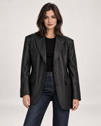 Oversized Blazer Women Longline Single Button | Faye