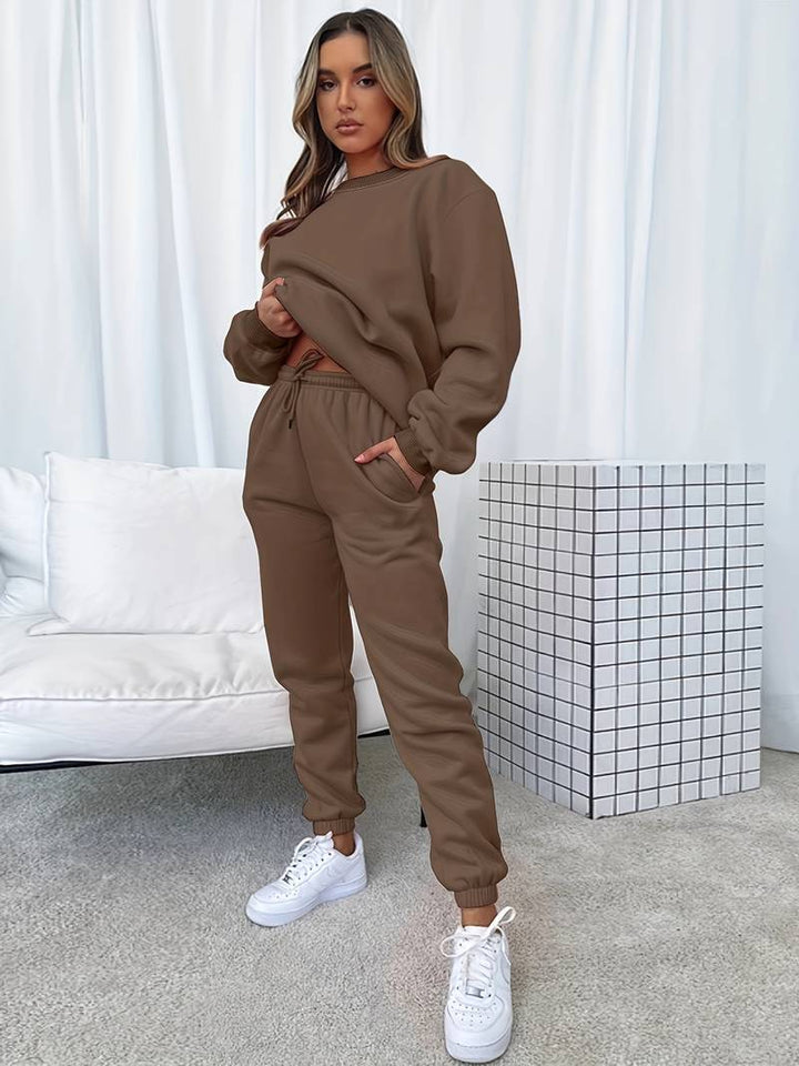 Women 2 piece lounge set relaxed fit casual matching home wear