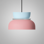 Nordic dome pendant light dual-tone zinc alloy LED 1-light ceiling fixture