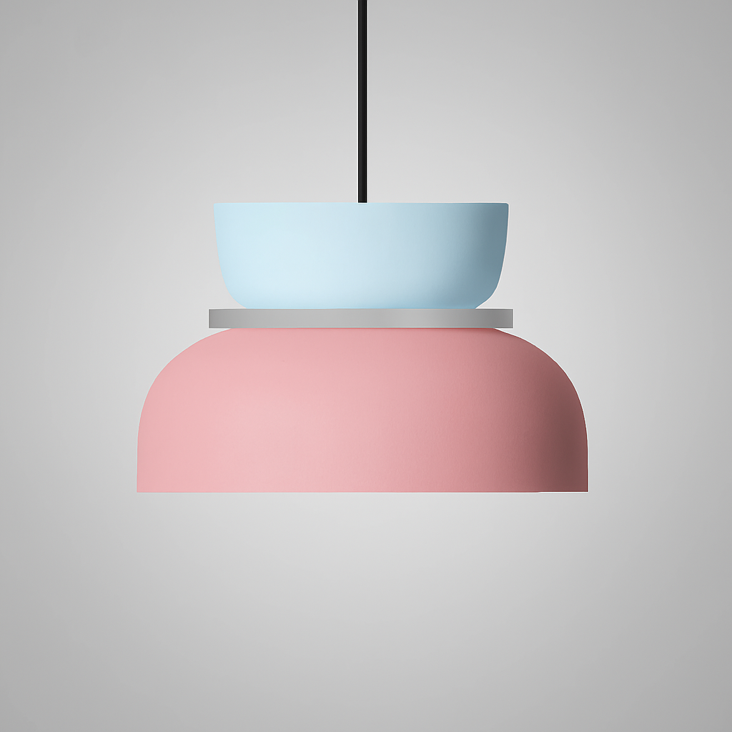 Nordic dome pendant light dual-tone zinc alloy LED 1-light ceiling fixture