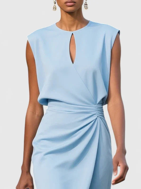 Women's elegant dress in multiple colors, flattering sleek cut for formal and casual occasions