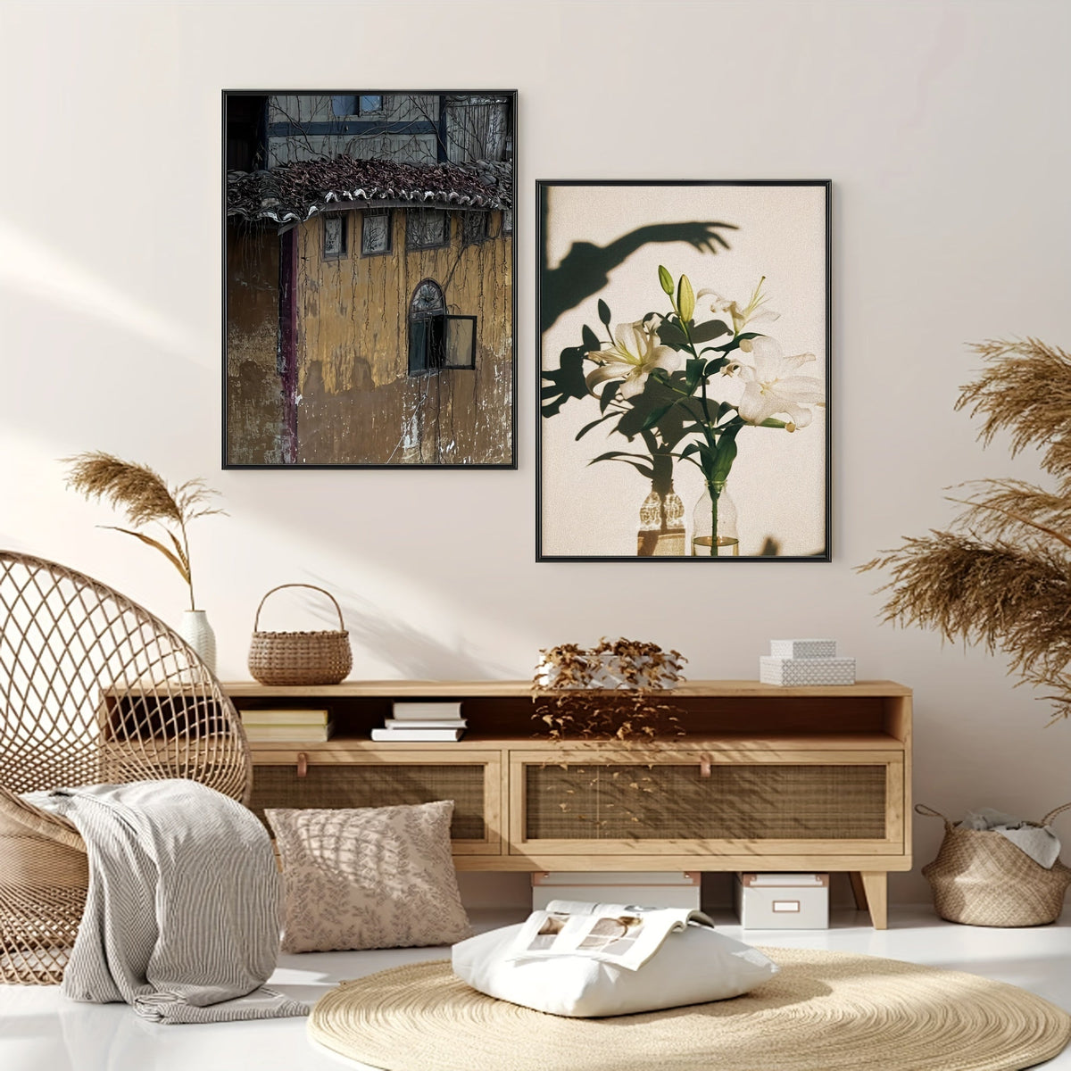 Black classic photo frame for wall and table display, rectangular PVC frame