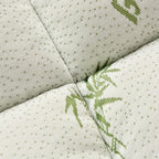 Mattress topper king size bamboo cooling quilted with back support