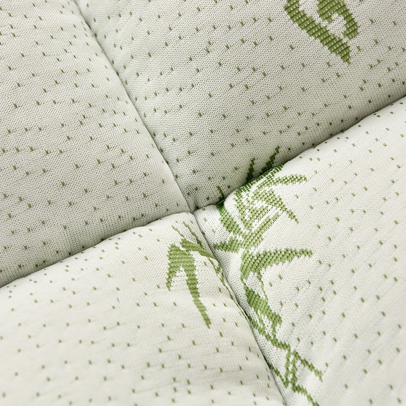 Mattress topper king size bamboo cooling quilted with back support