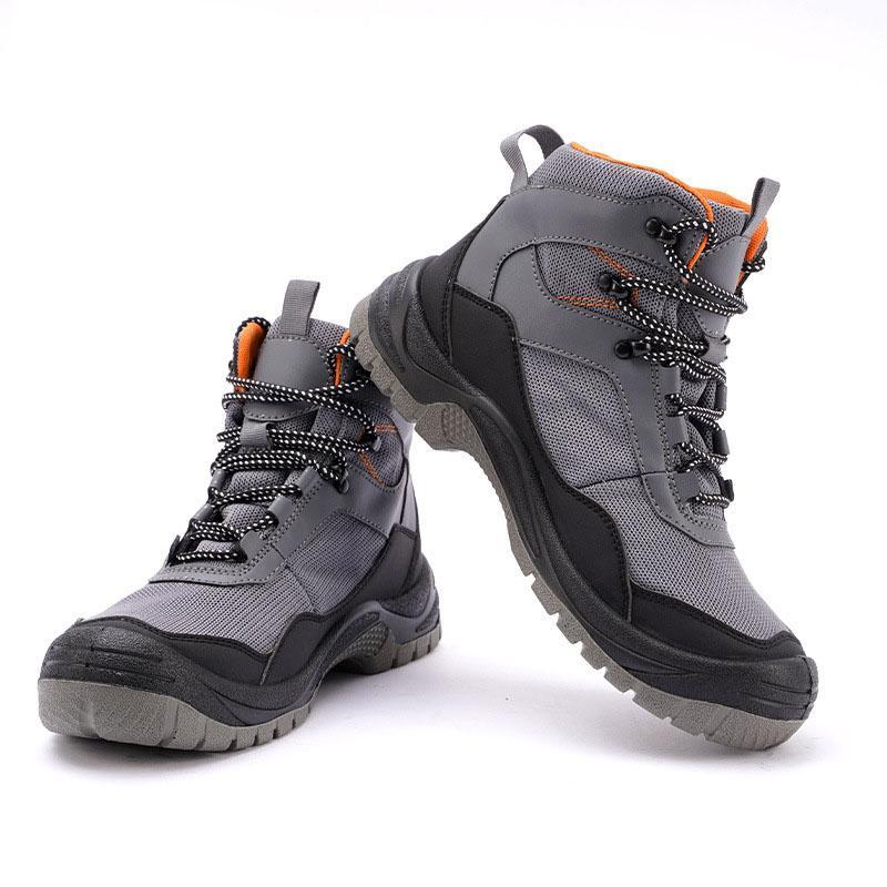Steel toe safety shoes high top breathable mesh anti-puncture EU 36-48
