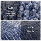 Chenille bath mat non-slip quick-dry for bathroom and entrance