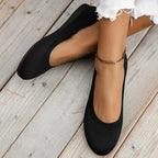 Women breathable knit non-slip sneakers lightweight slip-on casual shoes