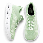 Walking sneakers wide toe box orthopedic flexible sole lace-up, available in 6 colours
