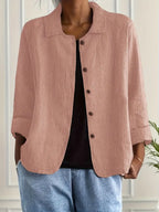 Women's light blouse loose fit, transitional weather layering top