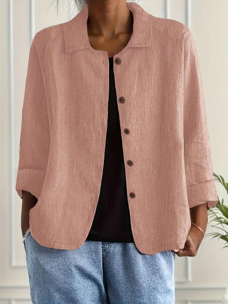 Women's light blouse loose fit, transitional weather layering top