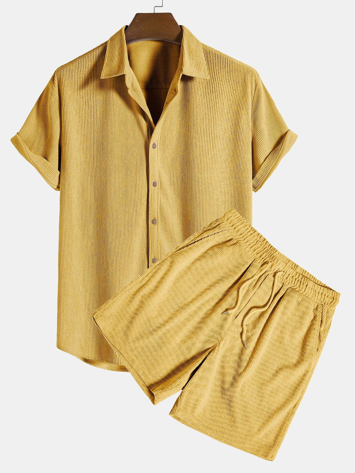 Women's short-sleeve matching set lightweight breathable two-piece shirt and pants