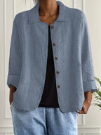 Women's light blouse loose fit, transitional weather layering top