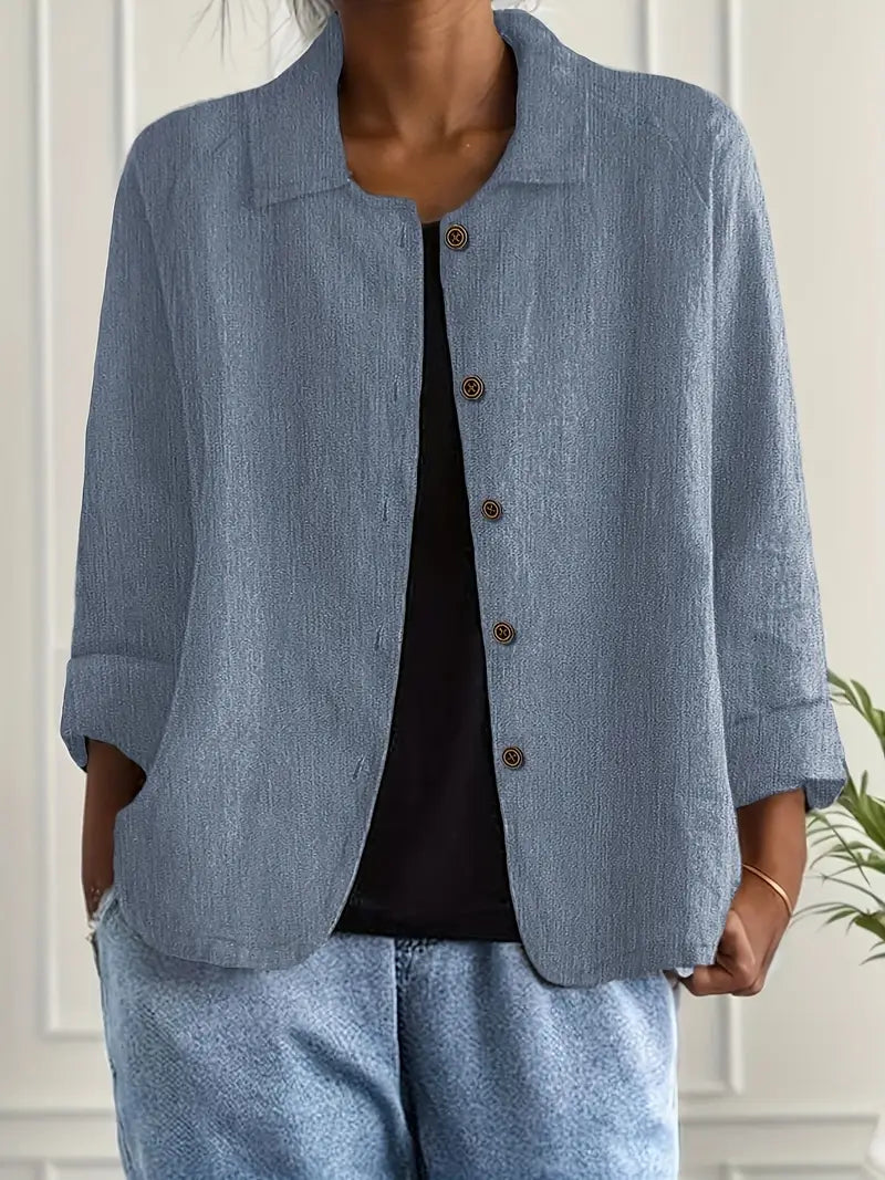 Women's light blouse loose fit, transitional weather layering top