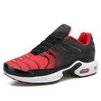 Air cushion running shoes lightweight breathable mesh slip-on lace-up