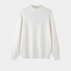 Men cotton half turtleneck sweater slim fit in black white and grey