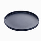 Melamine dinnerware set 16-piece farm style raised edge in gray, black and green