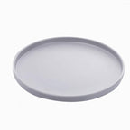 Melamine dinnerware set 16-piece farm style raised edge in gray, black and green