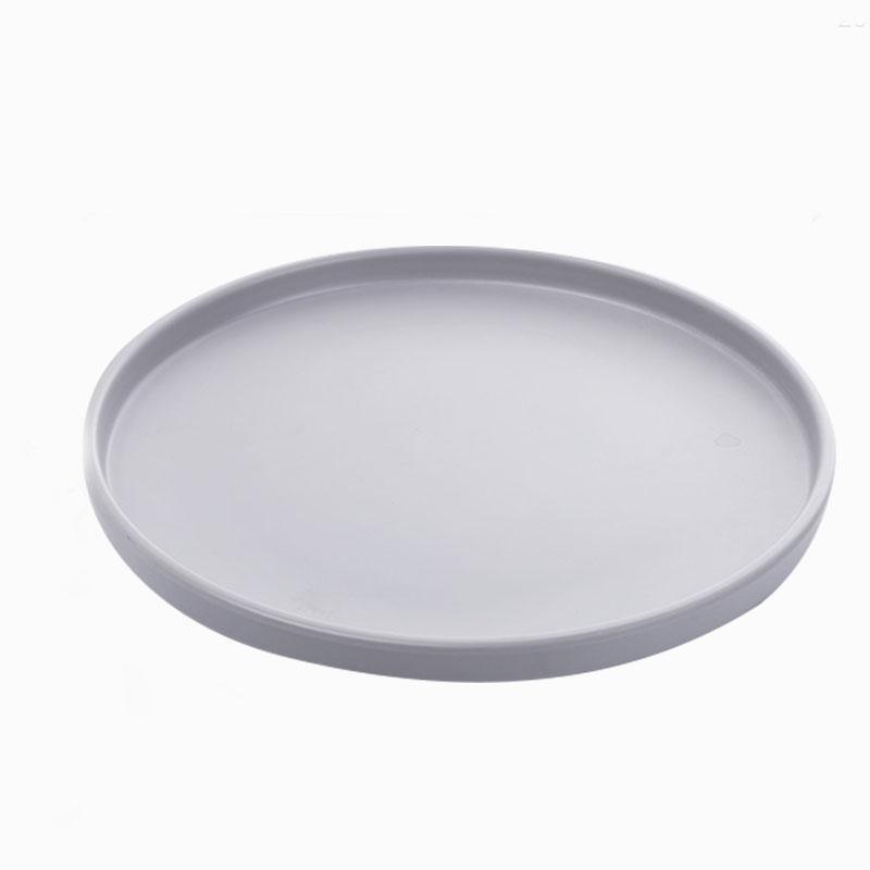 Melamine dinnerware set 16-piece farm style raised edge in gray, black and green