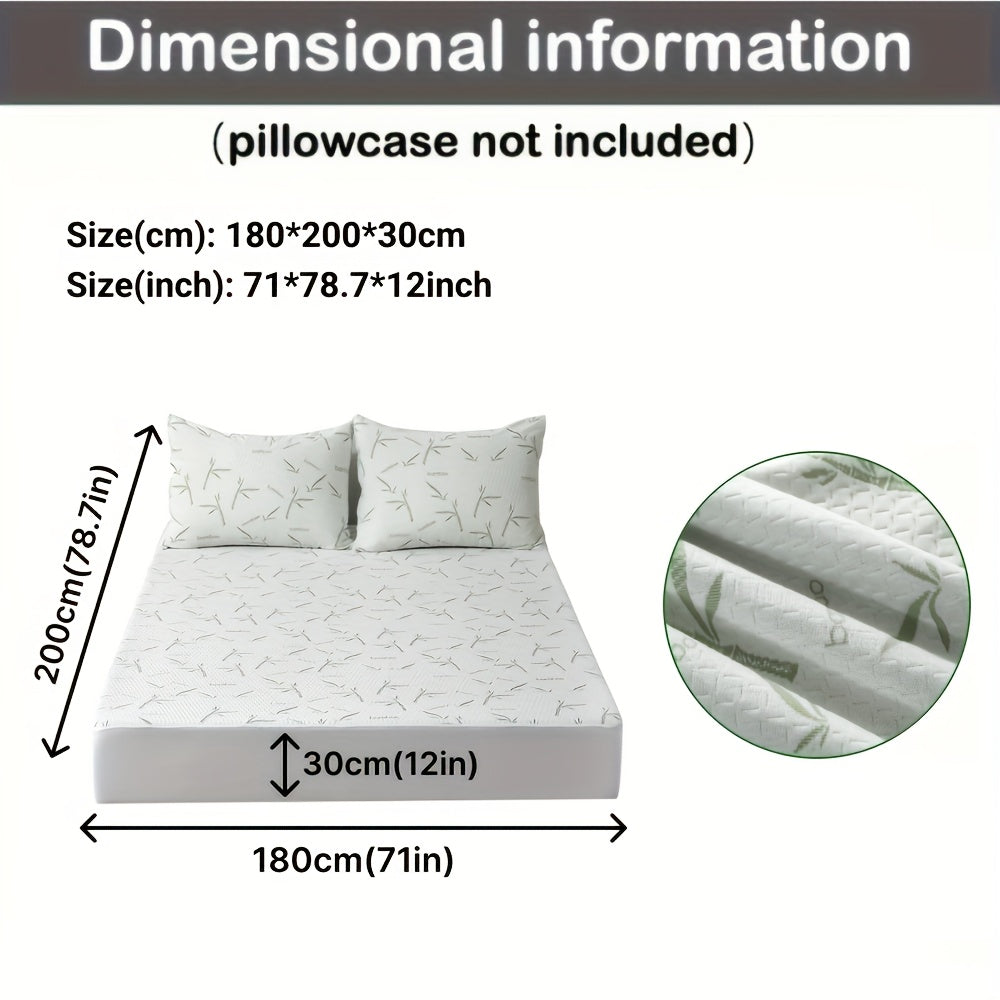 Bamboo mattress protector with cooling 3D air layer and breathable surface