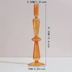 Glass candlestick set minimalist lacquered table decor for romantic dinner