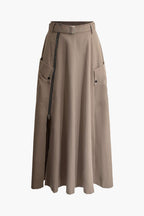 Women's two-piece set crop top and maxi skirt casual summer outfit