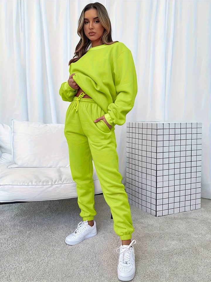 Women 2 piece lounge set relaxed fit casual matching home wear