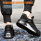 Safety work shoes with steel toe cap, anti-piercing Kevlar midsole and breathable mesh upper