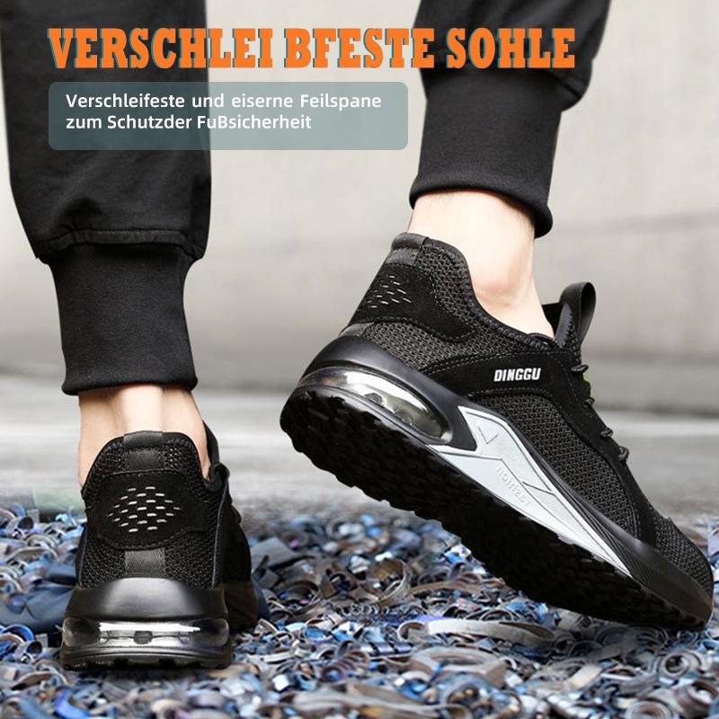 Safety work shoes with steel toe cap, anti-piercing Kevlar midsole and breathable mesh upper