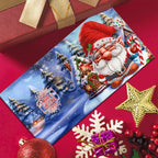 Diamond painting Christmas cards DIY set 12pcs with Santa designs and envelopes