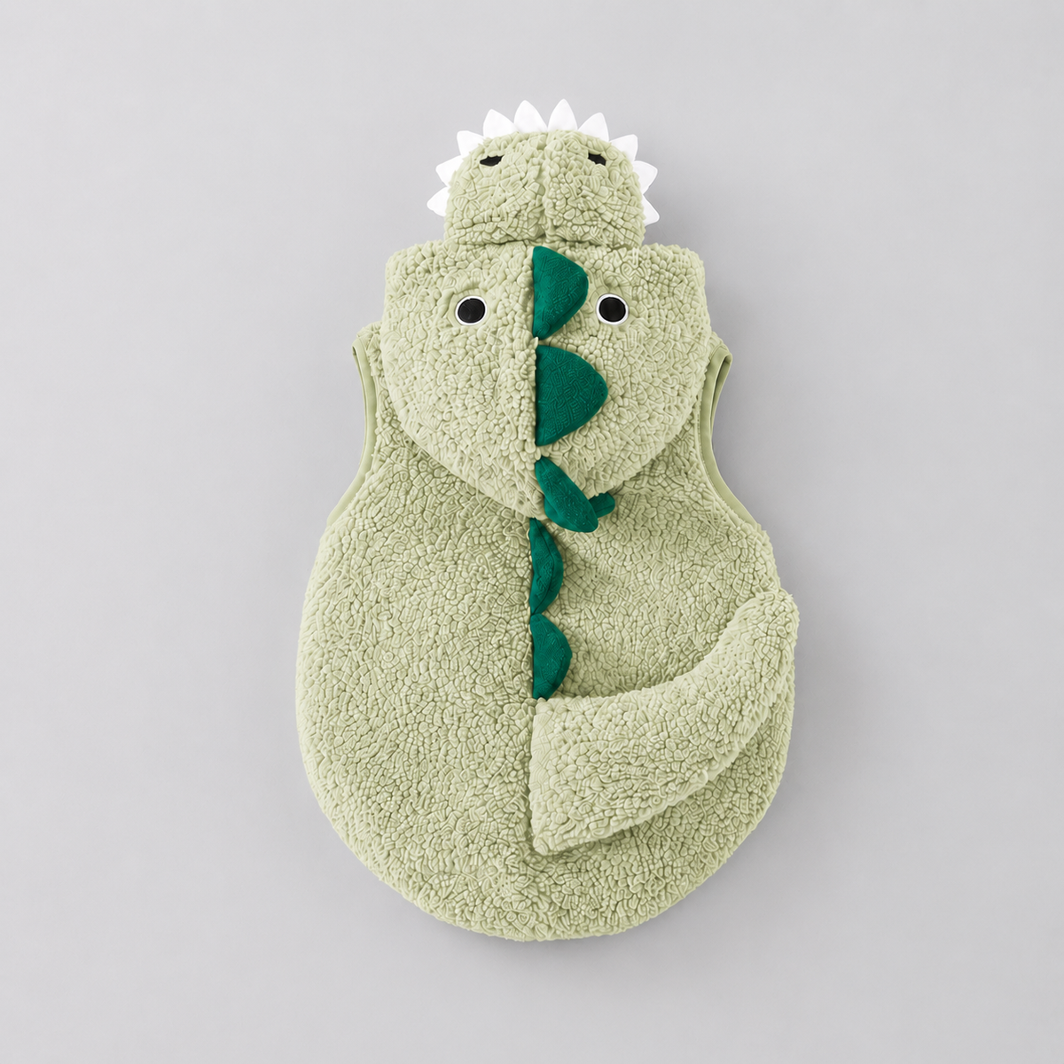 Kids Dinosaur Costume Baby Hooded Romper Sherpa Fleece Toddler