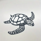 Metal sea turtle wall art handmade coastal nautical beach theme decor