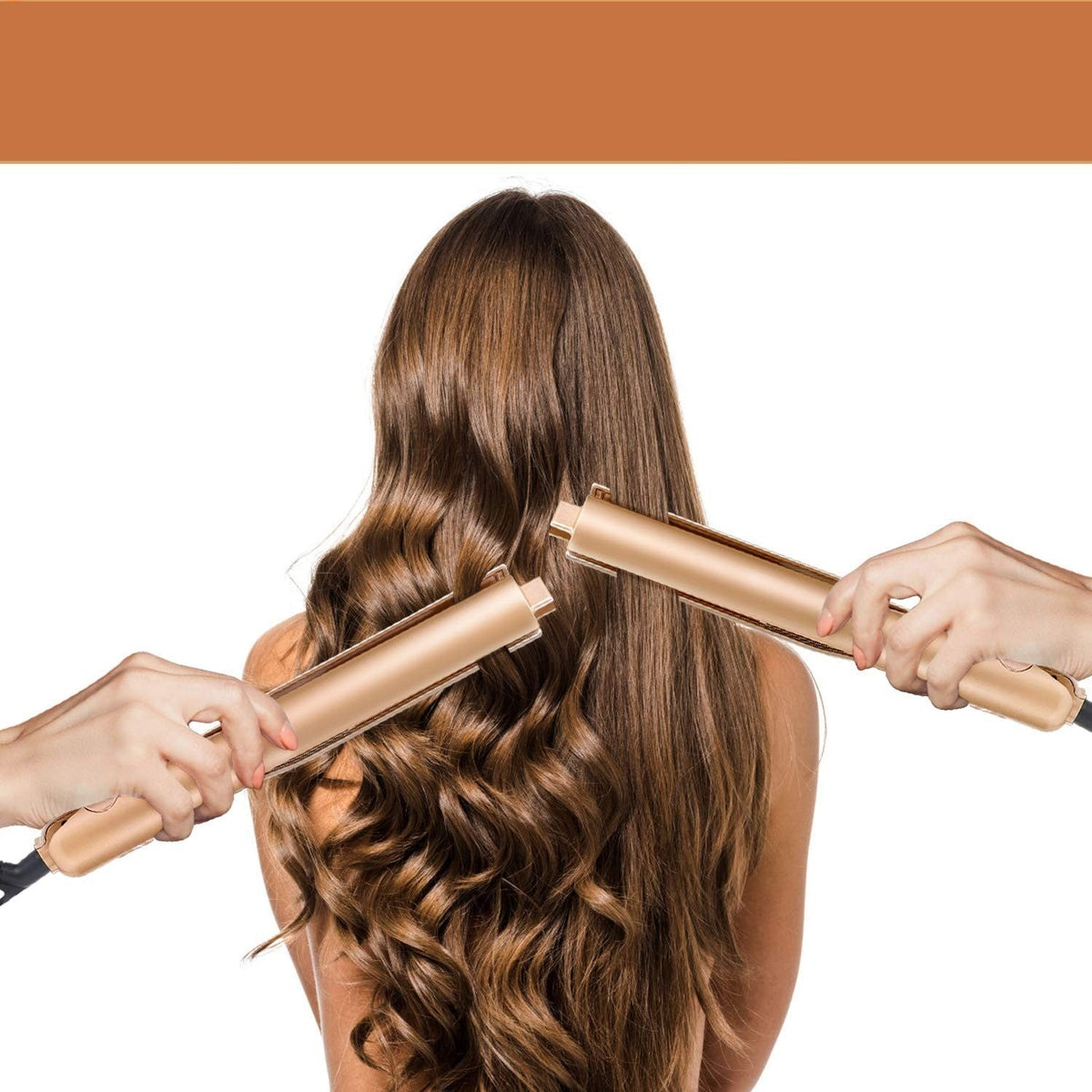 2-in-1 hair styler ceramic straightener and curling iron with auto-off