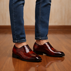 Men's Leather Loafers | Dark Brown, Black, Blue | Dress Shoes