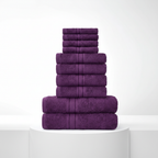 10-piece towel set 100% Egyptian cotton 450 g/m² quick-dry bath hand face cloths
