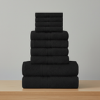 10-piece towel set 100% Egyptian cotton 450 g/m² quick-dry bath hand face cloths
