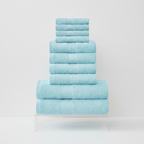 10-piece towel set 100% Egyptian cotton 450 g/m² quick-dry bath hand face cloths