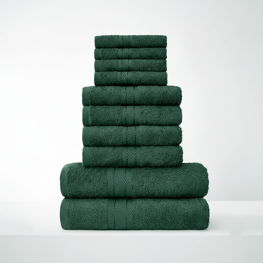 10-piece towel set 100% Egyptian cotton 450 g/m² quick-dry bath hand face cloths