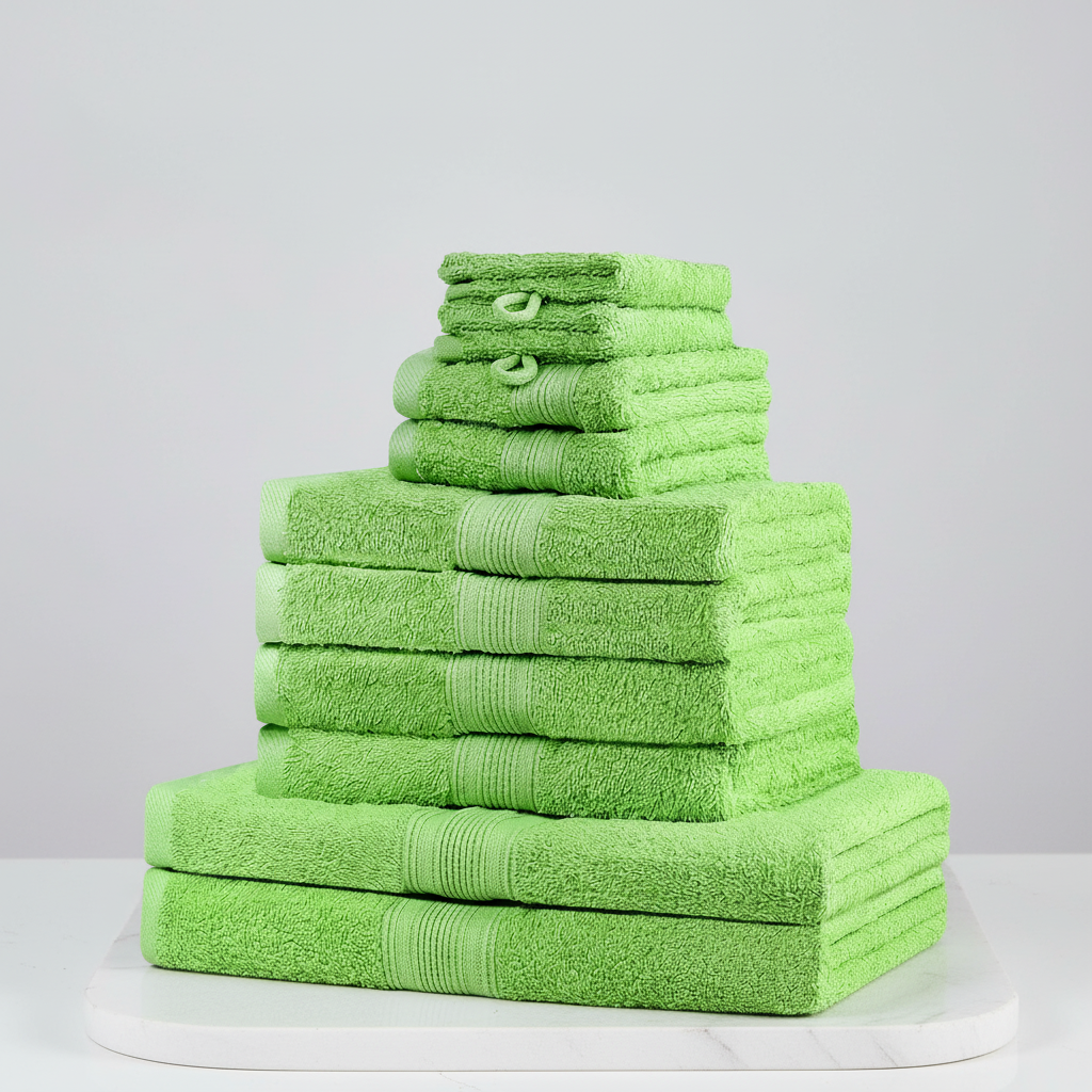 10-piece cotton towel set soft absorbent bath hand guest towels oeko-tex certified