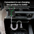 USB-C spring charging cable 100W fast charge tangle-free coiled design buy 1 get 1 free