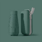 Compact travel umbrella with waterproof hard case, windproof 100cm canopy