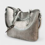 Women vintage structured shoulder bag with short handles in multiple colours