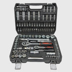 108-piece ratchet socket set chrome vanadium with 1/2 and 1/4 inch drive and Torx sockets