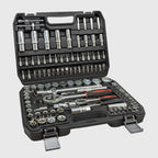 108-piece ratchet socket set chrome vanadium with 1/2 and 1/4 inch drive and Torx sockets