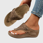 Orthopedic Sandals Women Wedge Sole Arch Support Slip On Comfort
