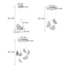 Minimalist white half-moon pendant lamp, 1/3/6-light crescent ceiling light