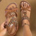 Women orthopedic sandals with stretch strap and cushioned slip-resistant sole